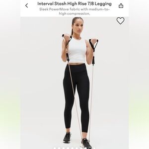 Athleta Interval Stash High Rise 7/8 Leggings with Pockets